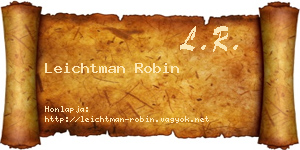 Leichtman Robin névjegykártya